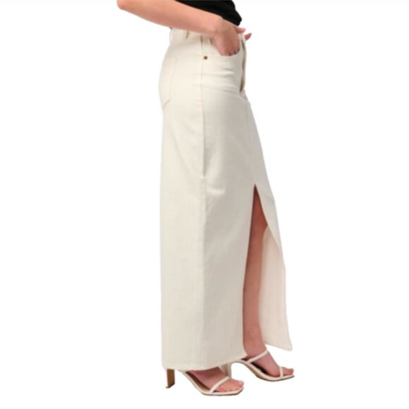 BlankNYC See You Again High Waist Denim Maxi Skirt - Picture 4 of 7